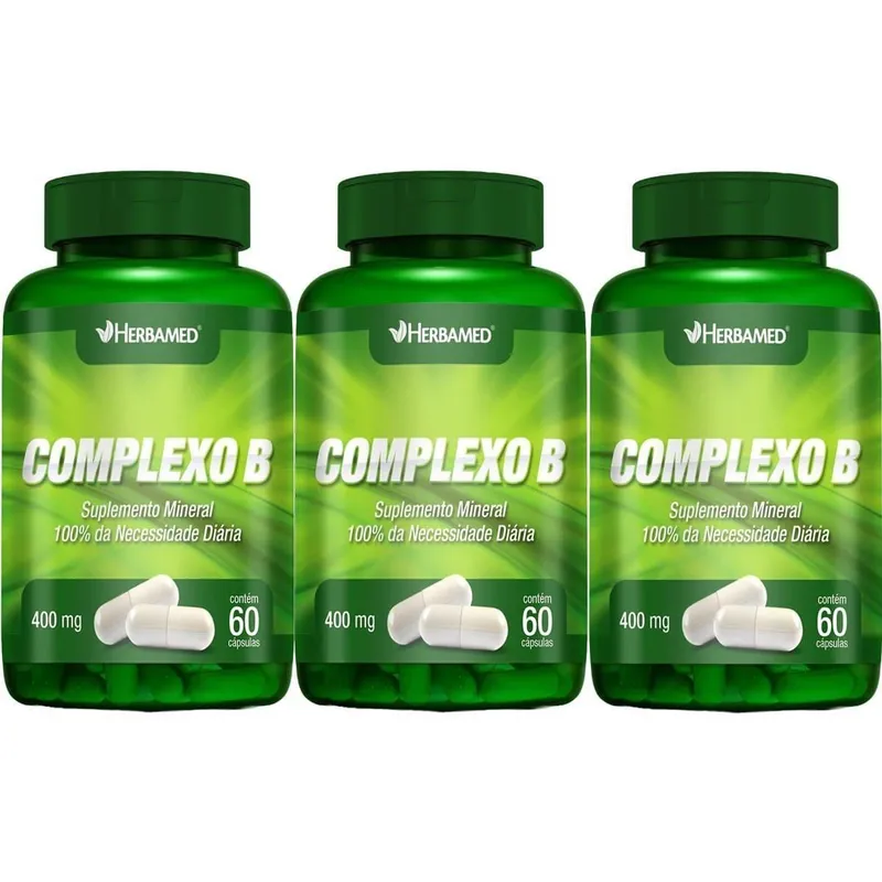 Kit 3X Complexo B. 60 Cápsulas - Herbamed