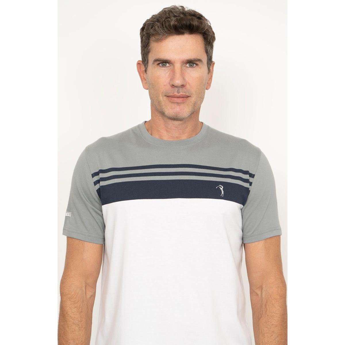 Camiseta Aleatory Listrada Els Cinza