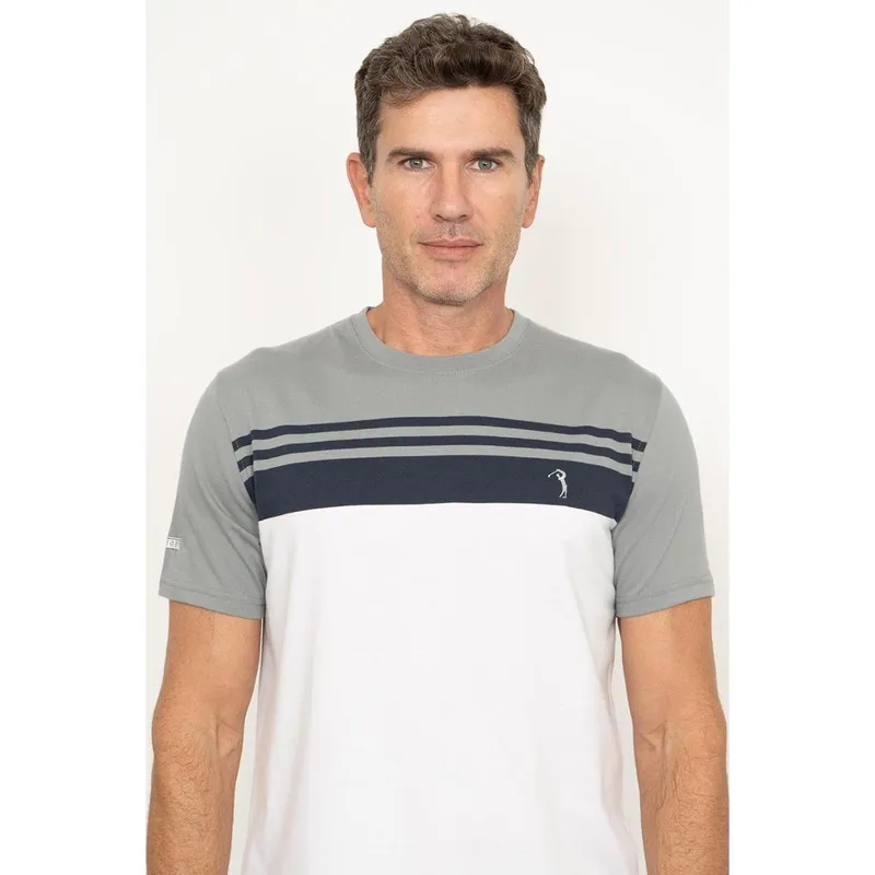 Camiseta Aleatory Listrada Els Cinza