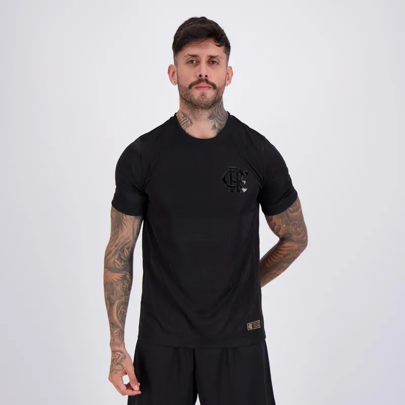 Camisa Flamengo Dry Jacquard All Black Masculina