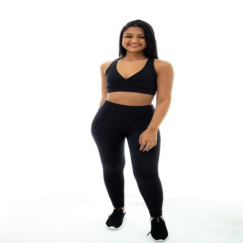 Conjunto Legging Feminino Ginástica Academia Fitness Top + Calça