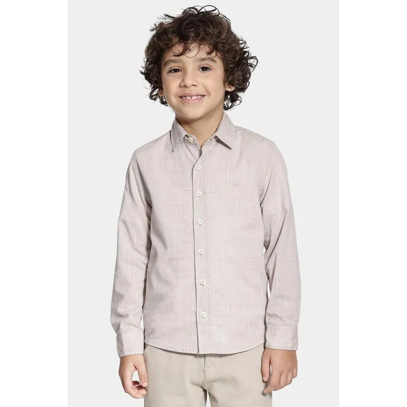 Camisa Aramis Slim flamê Bosco Manga Longa Move Caqui