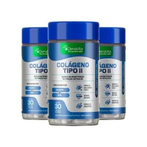 Kit 3x Pote Colágeno Tipo 2, Msm, Magnésio, Collagen Uc2Denavita