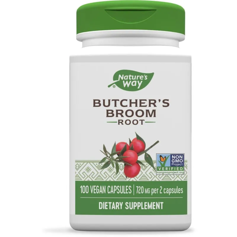 Suplemento Nature'S Way Butcher'S Broom Root 100 Cápsulas Veganas