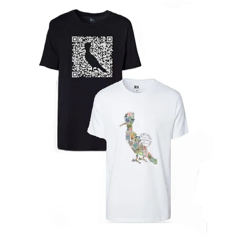 Kit 2 Camisetas Estampada Pica-Pau Selo e Greenk QrCode Reserva