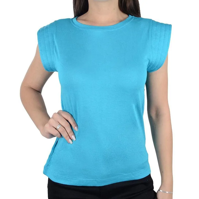 Camiseta Feminina Giraffe Muscle Azul - 62388