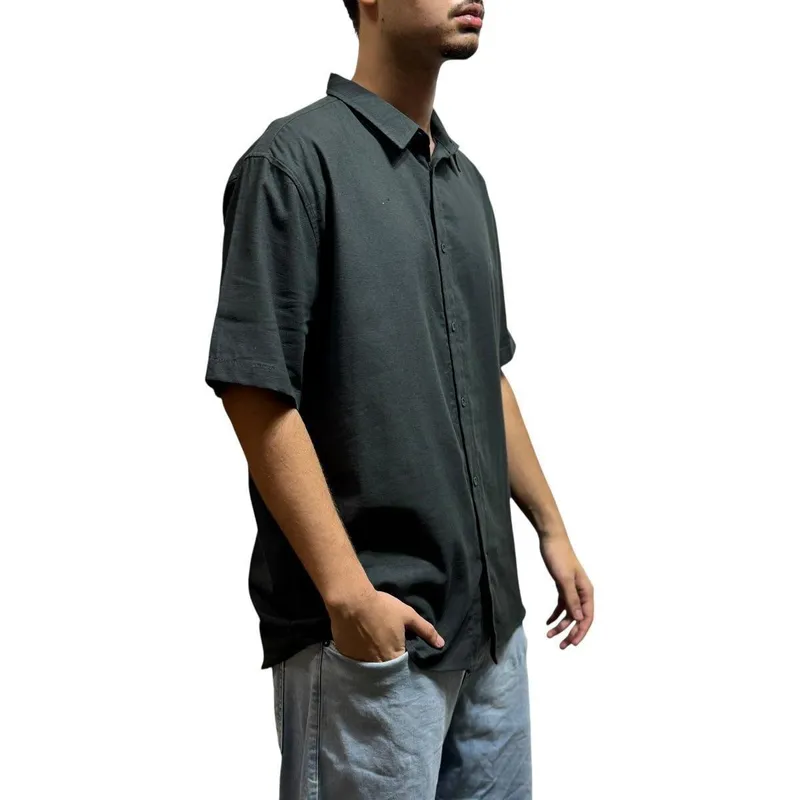 Camisa Botao Manga Curta Fake Chumbo- Fatal