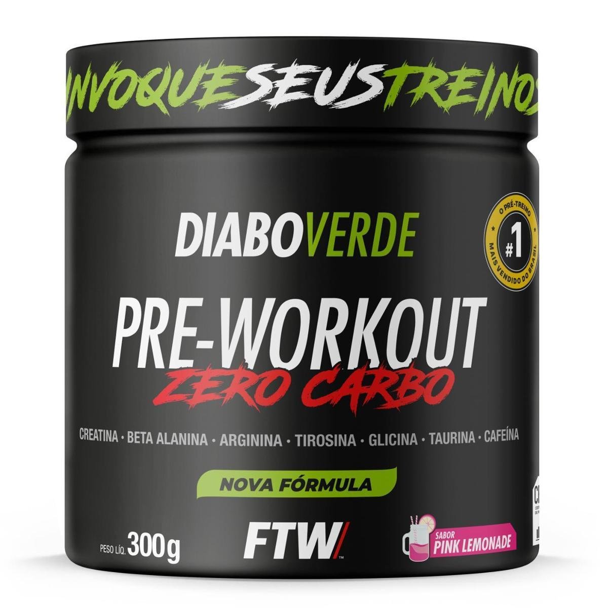 Diabo Verde Pre Workout Zero Carbo 300g FTW