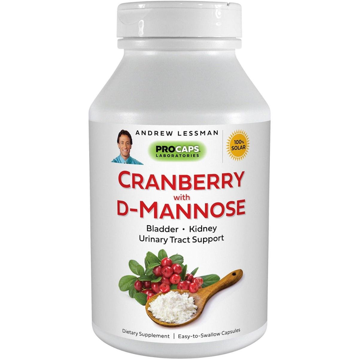 Suplemento Andrew Lessman Cranberry Com D-Mannose 60 Cápsulas