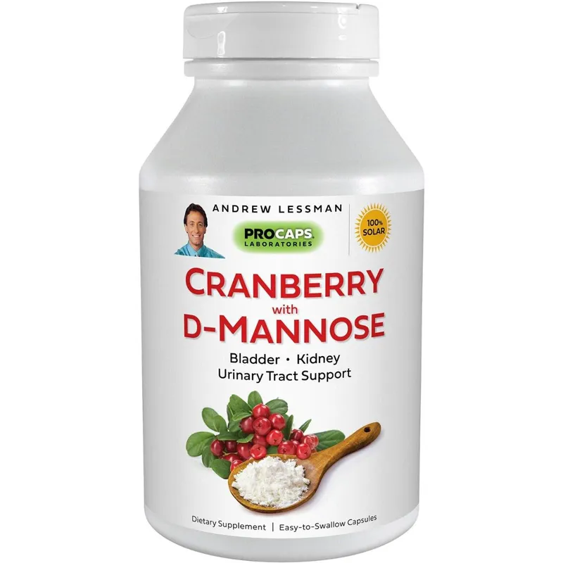 Suplemento Andrew Lessman Cranberry Com D-Mannose 60 Cápsulas