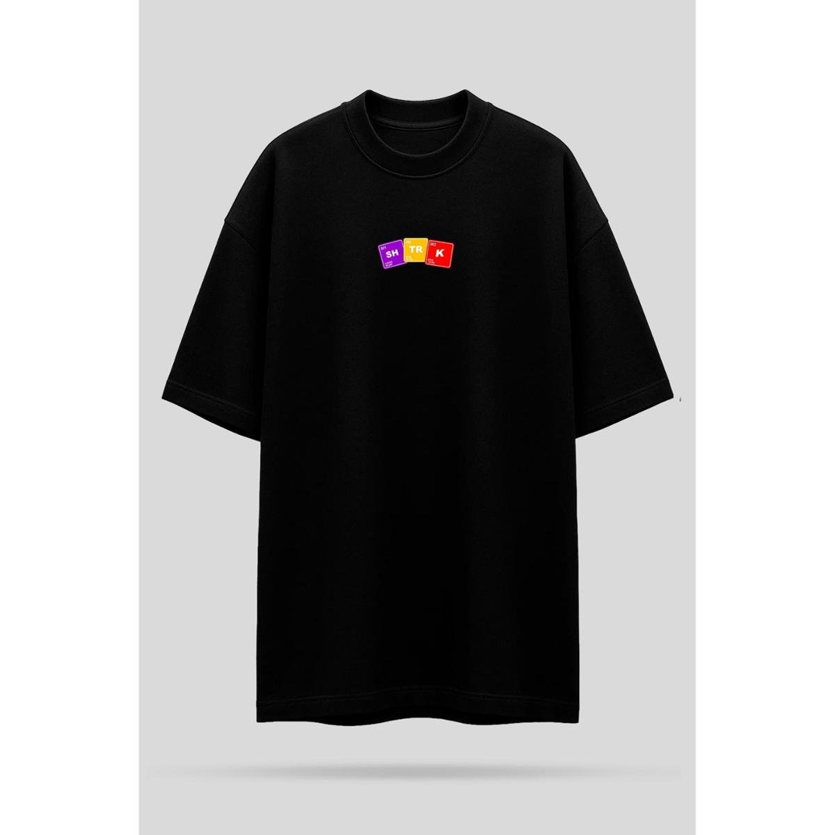 Camiseta Oversized Shatark Cientista - Preto