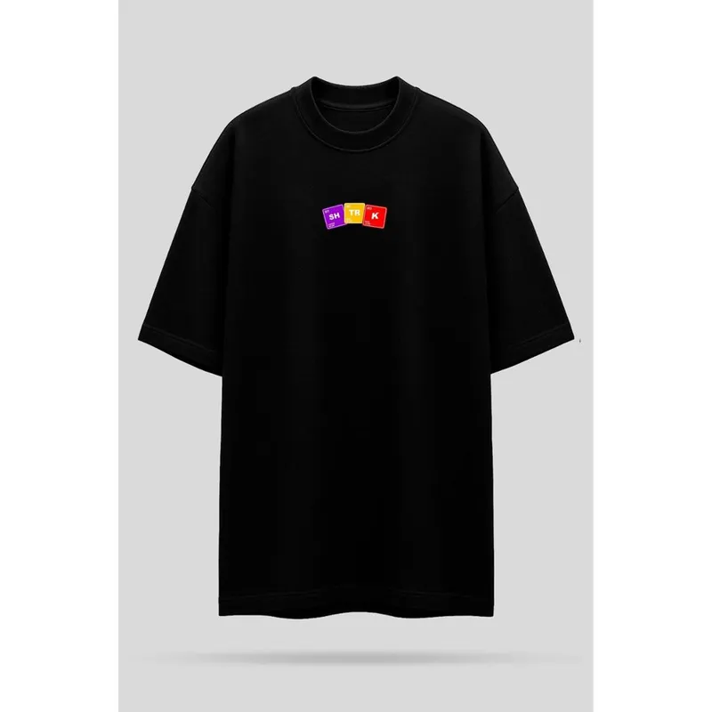 Camiseta Oversized Shatark Cientista - Preto