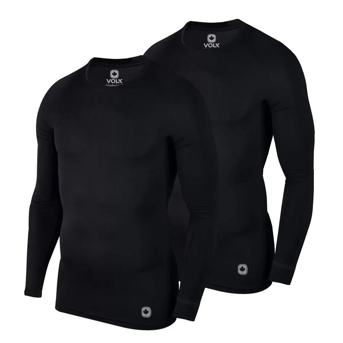 Kit 2 Camisetas Térmicas Masculina Segunda Pele Proteção Sol Camisa Uv50+