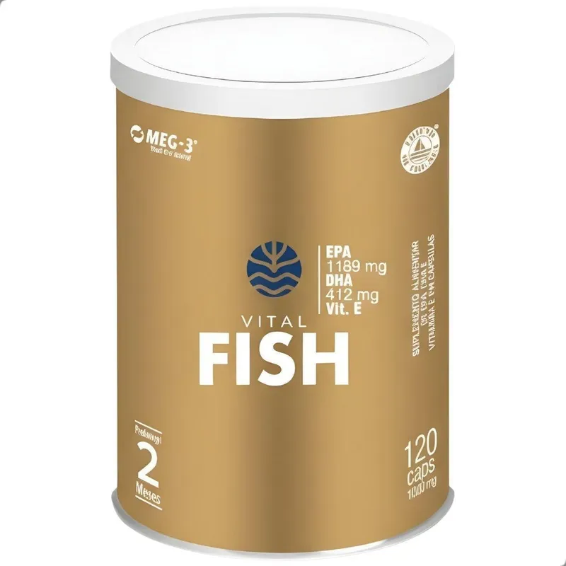 Vital Fish Suplemento 120 Cápsulas de 1000mg Vital Atman