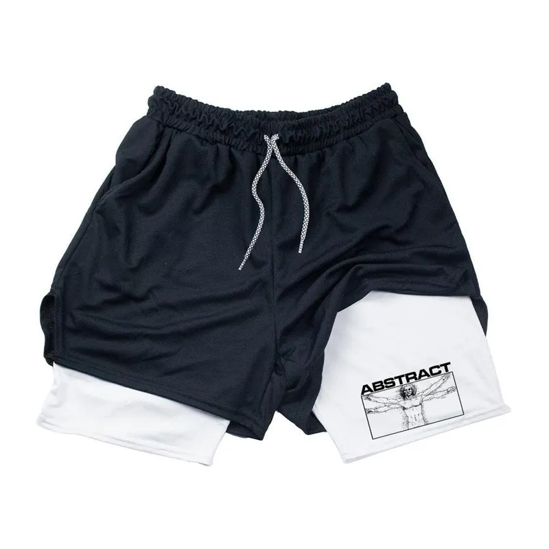 Short Academia Treino Fitness‎ Man Vitruviano Street Abstract