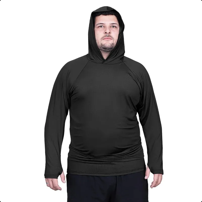 Camisa Manga Longa Masculina Plus Size Proteção Uv G1 G2 G3