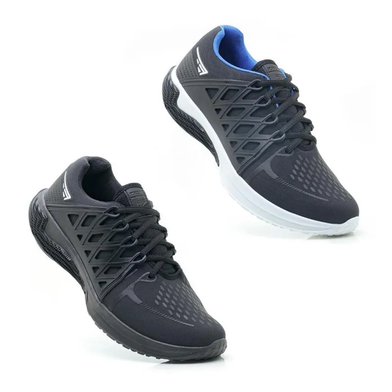 Kit 2 Tênis Esportivo Masculino Cadarço Academia Fitness