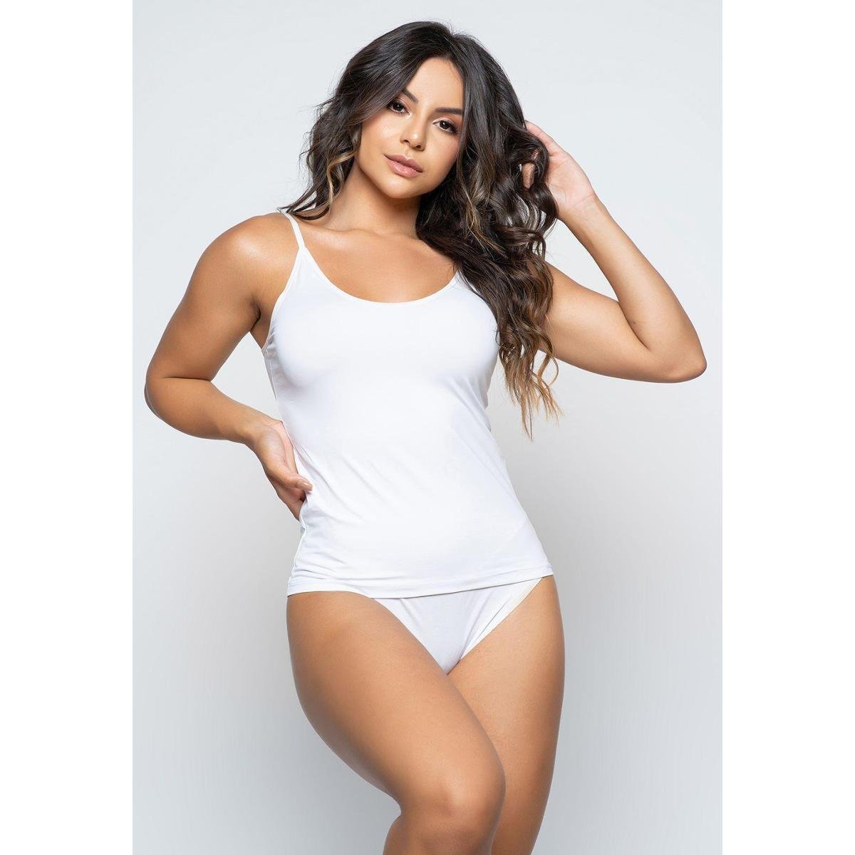 Camiseta Regata Segunda Pele Feminina Alcinha