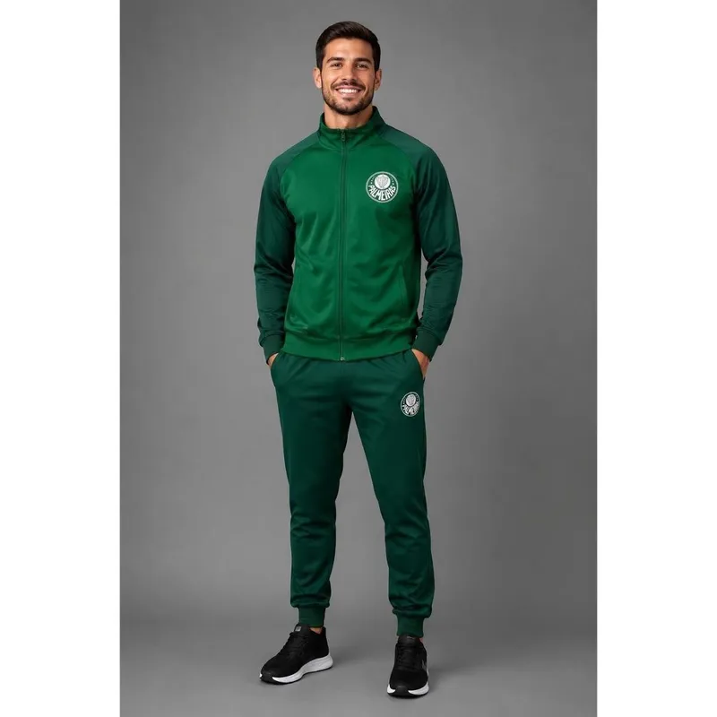 Agasalho Conjunto SE Palmeiras Oficial Masculino Premium Jaqueta + Calça Esportivo