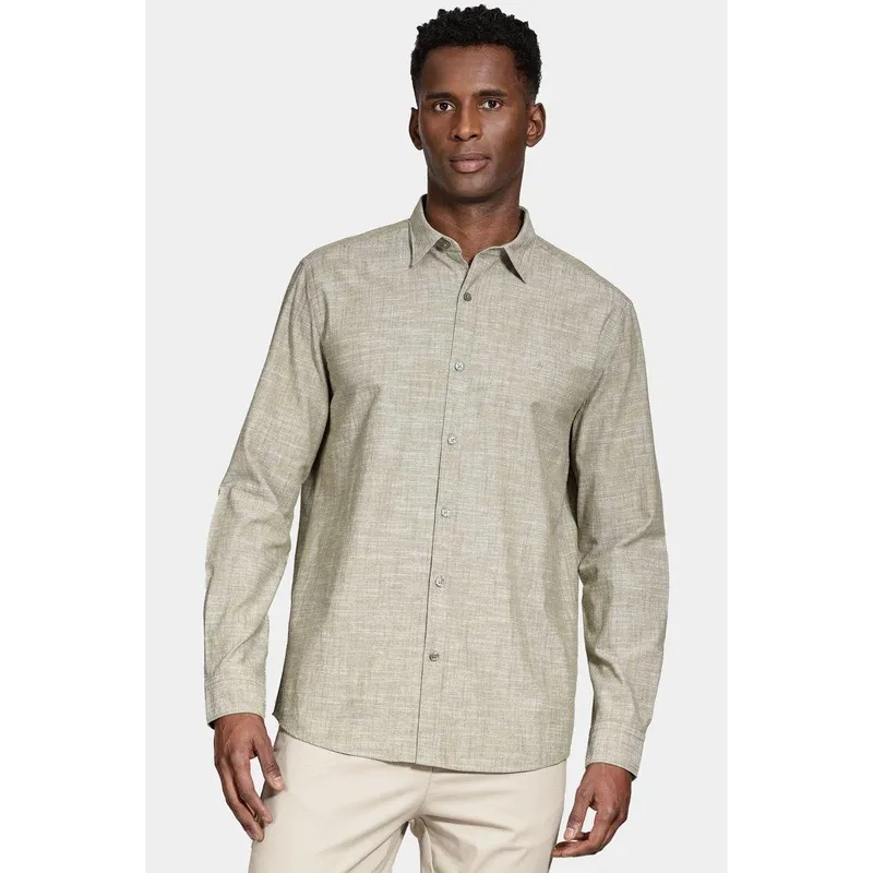 Camisa Aramis Manga Longa Regular Flamê Verde Militar