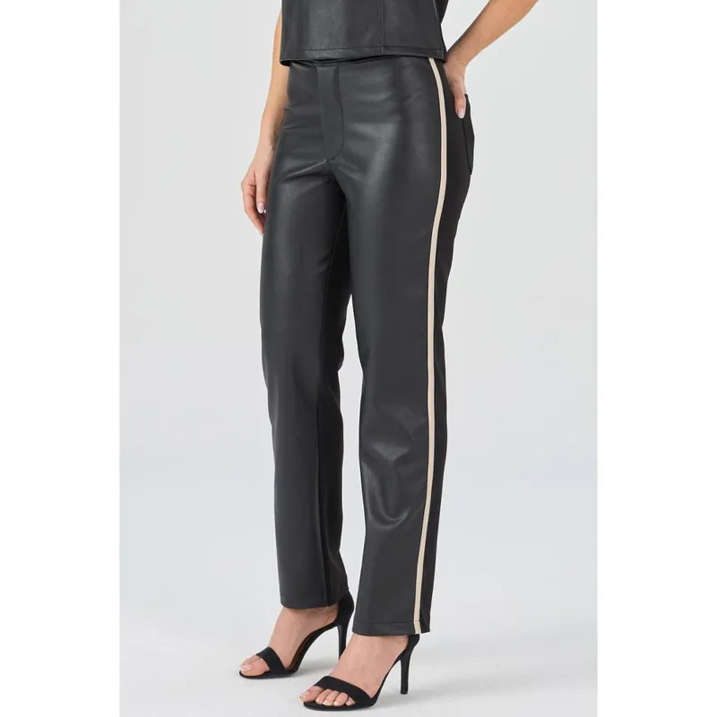 Calça PKS Tecido Sintético Preto-GG