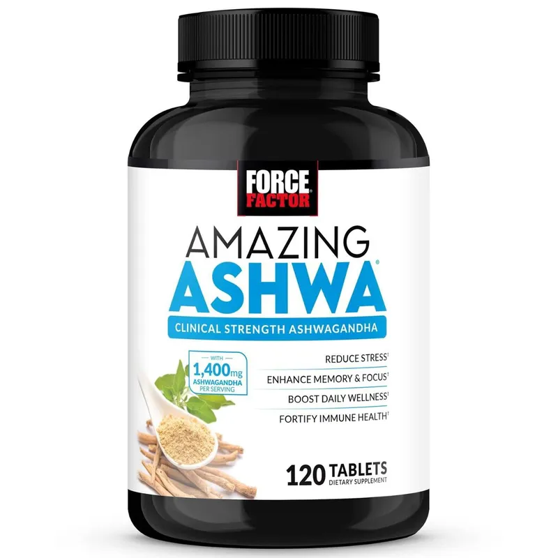Suplemento Force Factor Amazing Ashwa 120 comprimidos