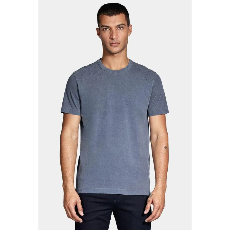 Camiseta Manga Curta Básica Azul Marinho