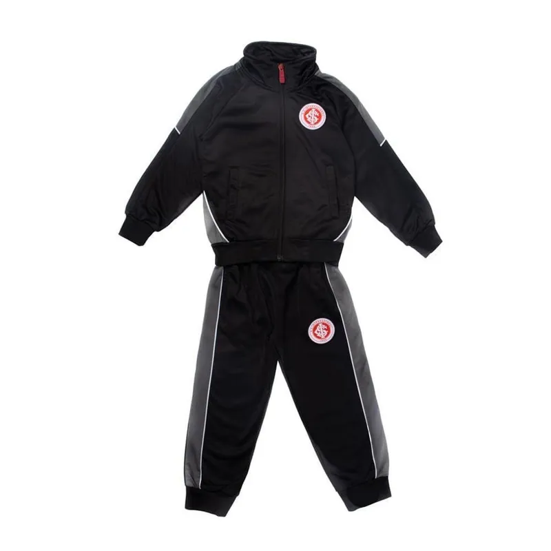Agasalho Infantil Lotus Inter Trilobal Preto/Chumbo