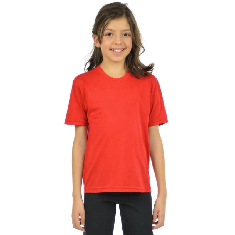 Camiseta malha fria gola careca infantil unissex fenomenal(sem elasticidade) Vermelho 12