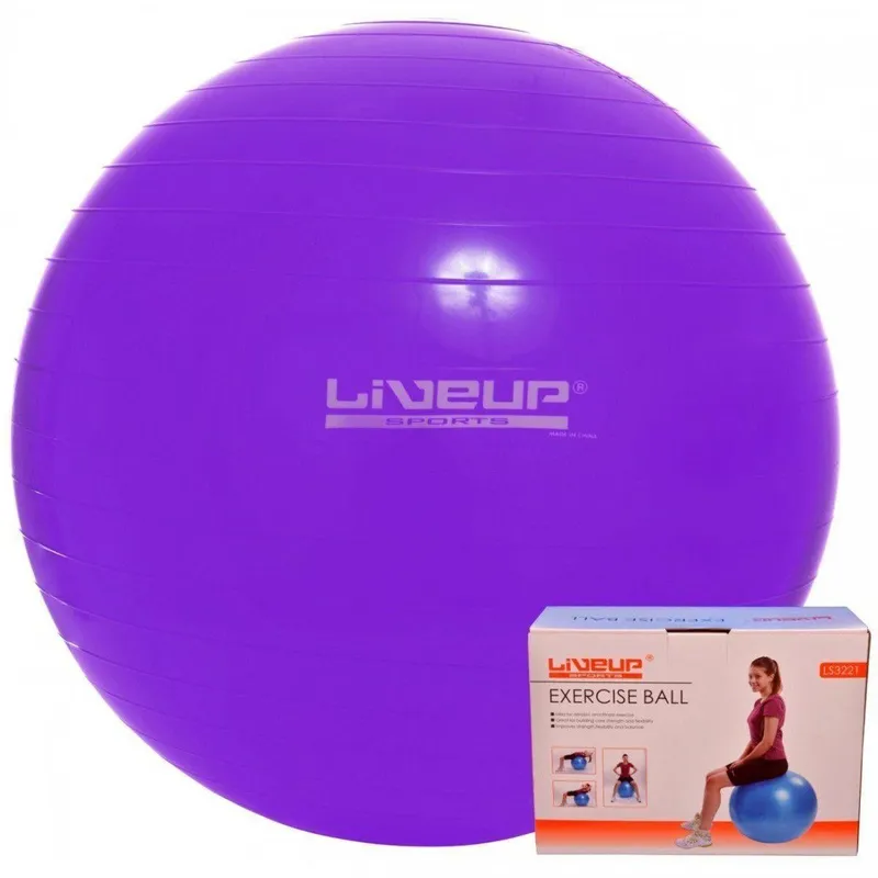 Bola Suica P/ Pilates 55cm + Bomba de Inflar - LiveUp