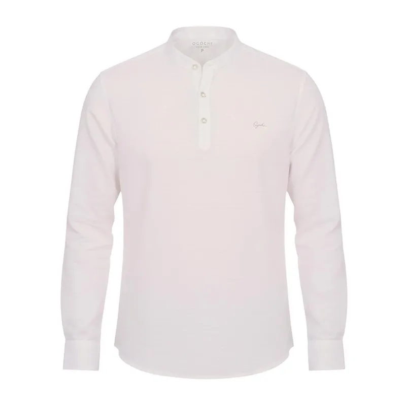 Camisa Bata Ogochi Casual Slim Gola