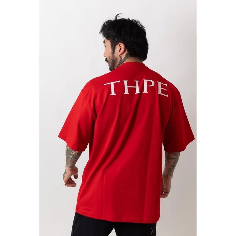Camiseta Oversized Gola Alta Classic Vermelho