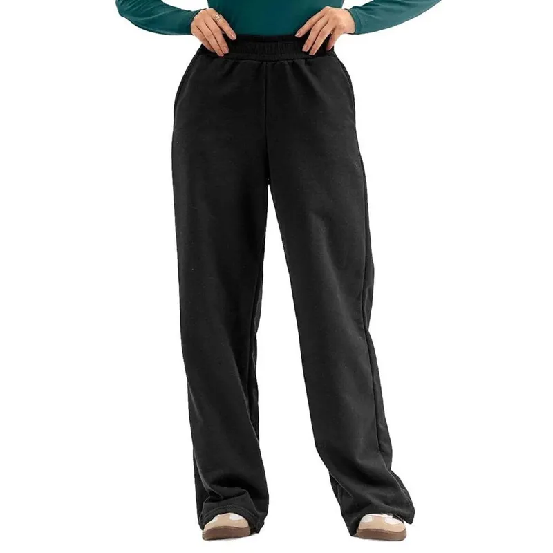 Calça Feminina Rovitex Moletom Reta Marrom