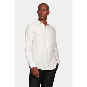 Camisa Aramis Manga Longa Move Slim em Linho Irlandês Gelo