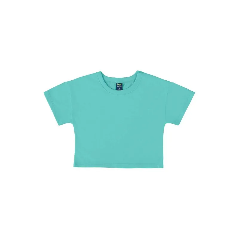 Camiseta Básica Infantil em Meia Malha para Menina Bee Loop