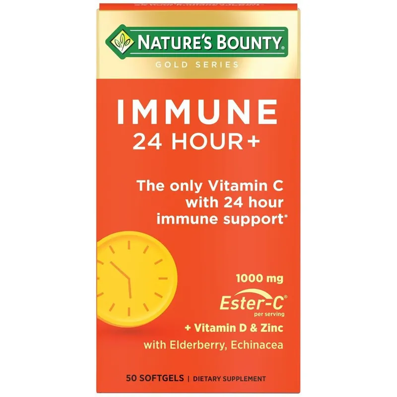 Suplemento Nature's Bounty Immune 24 horas + Vitamina C 50 cápsulas gelatinosas