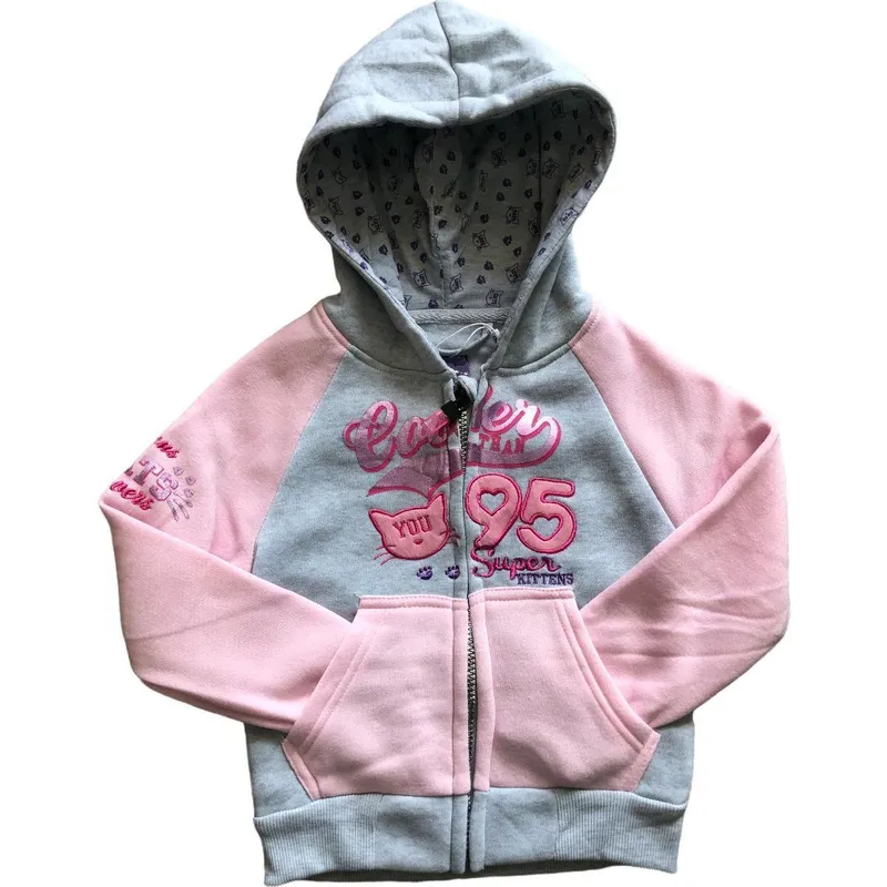 Blusa De Moletom Casaco Infantil Menina Gatinho Olyns