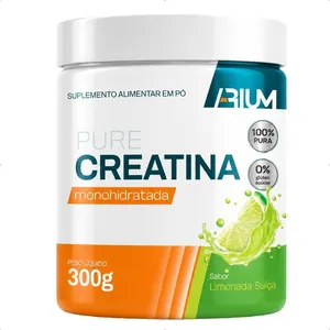 Creatina Suplemento Monohidratada em Pó Sabor Limão Arium 300g