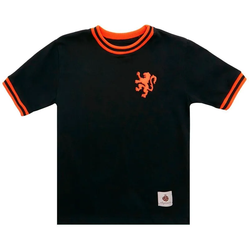 Camisa Holanda Preta Retrô Infantil Juvenil Unissex