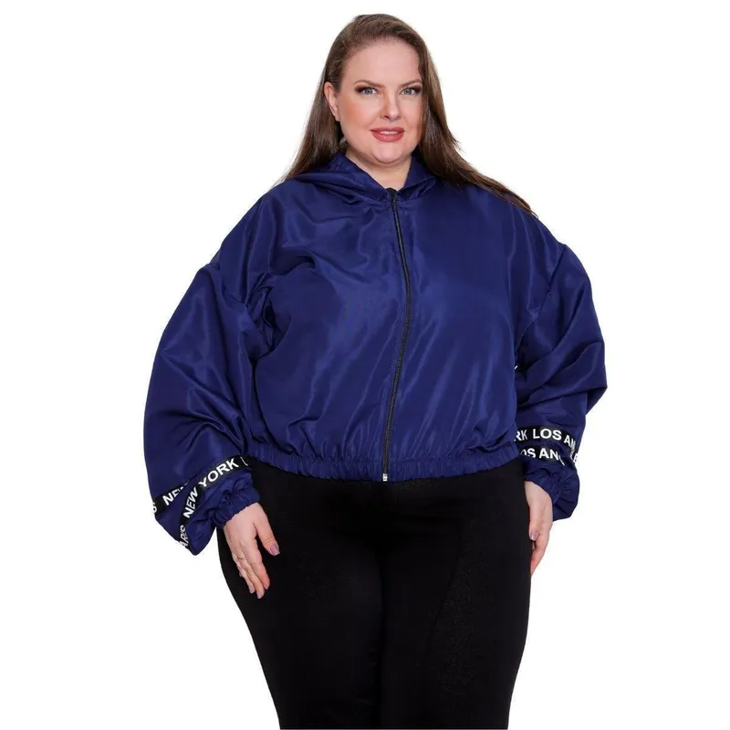 Corta Vento Jaqueta Blusa Casaco Esportivo Feminino Plus Size Corrida Caminhada Pilates