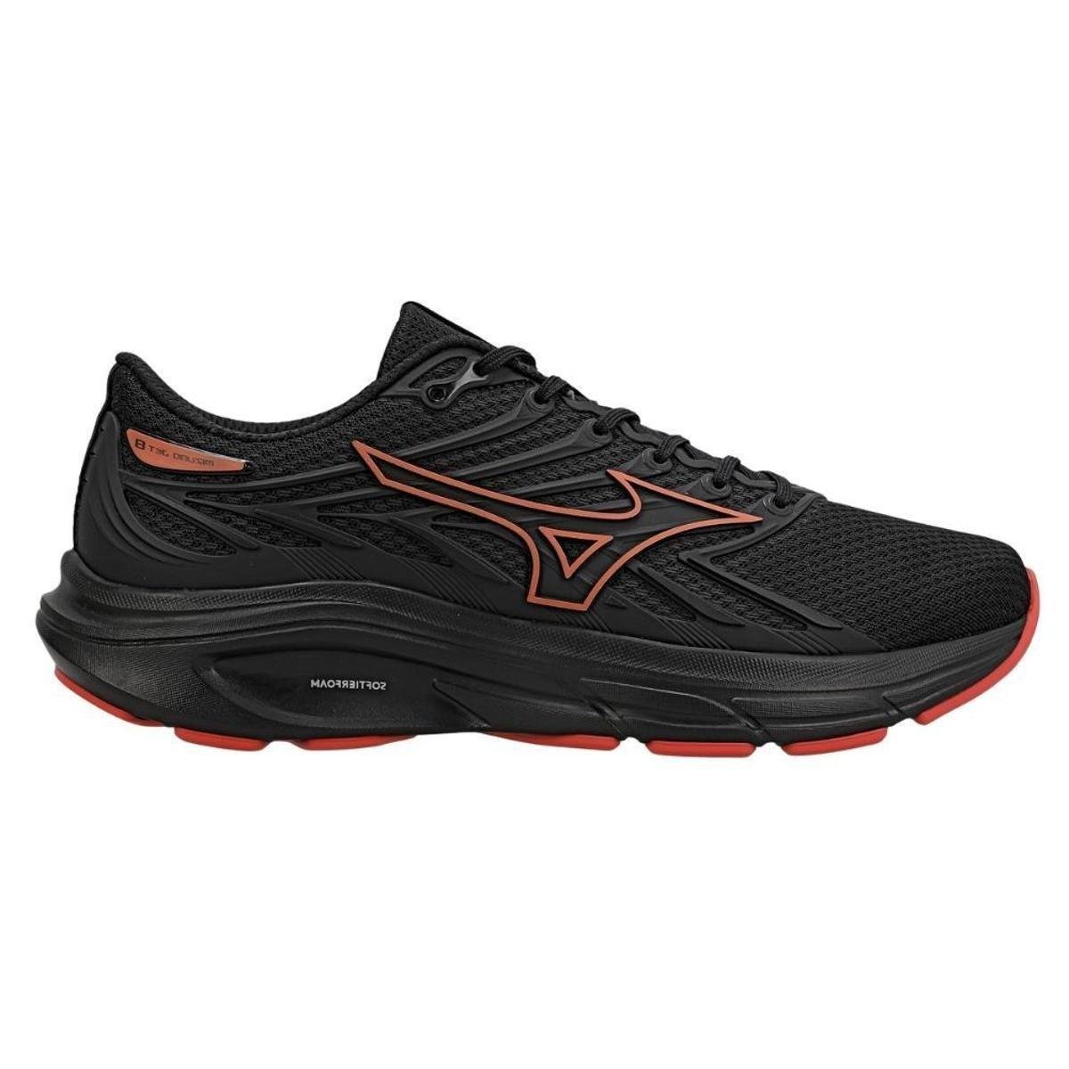 Tênis Mizuno Jet 8 Corrida Preto e Vermelho - Masculino 40
