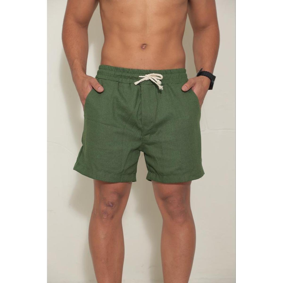 Short linho mauricinho curto casual sarja Conexão