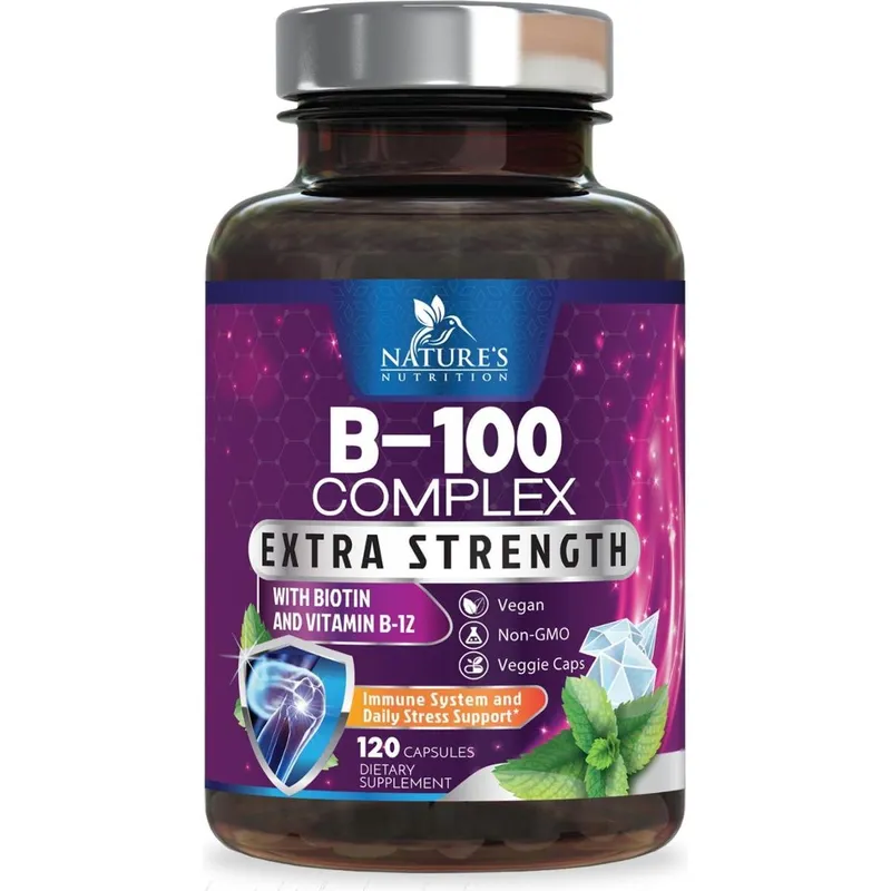 Suplemento Nature's Nutrition Super B Complex 120 cápsulas