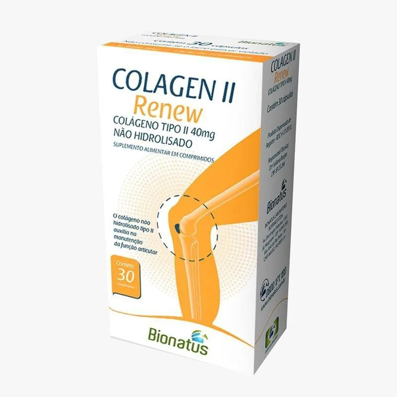 RENEW COLAGENO TIPO II + VITAMINAS E MINERAIS BIONATUS 30 CAPS