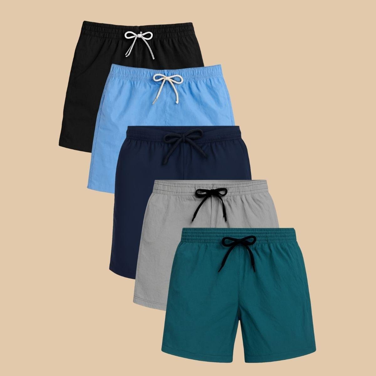 Kit 5 Shorts Masculino Tactel Casual Praia