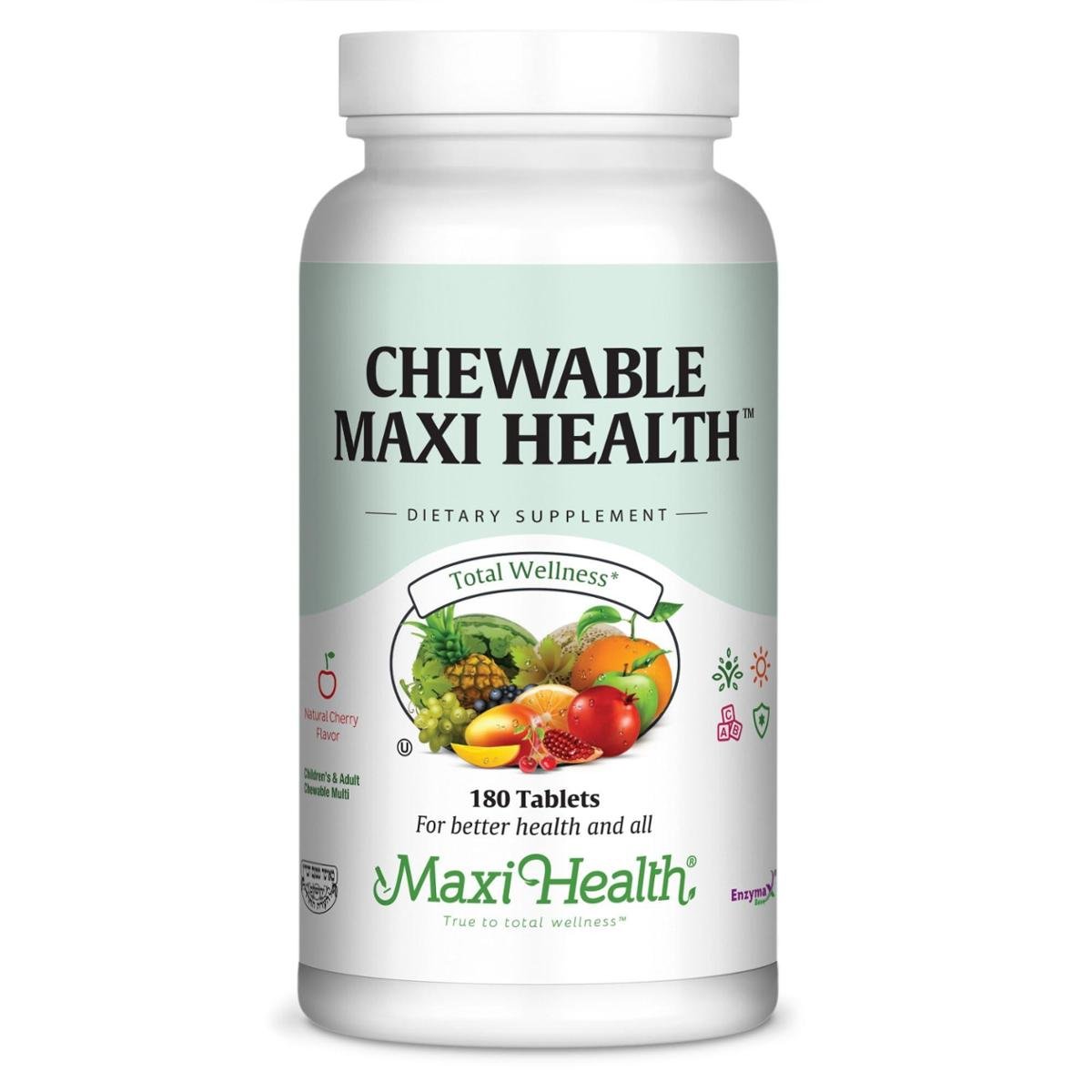 Multivitamínico Maxi Health Chewable Cherry com ferro 180 comprimidos