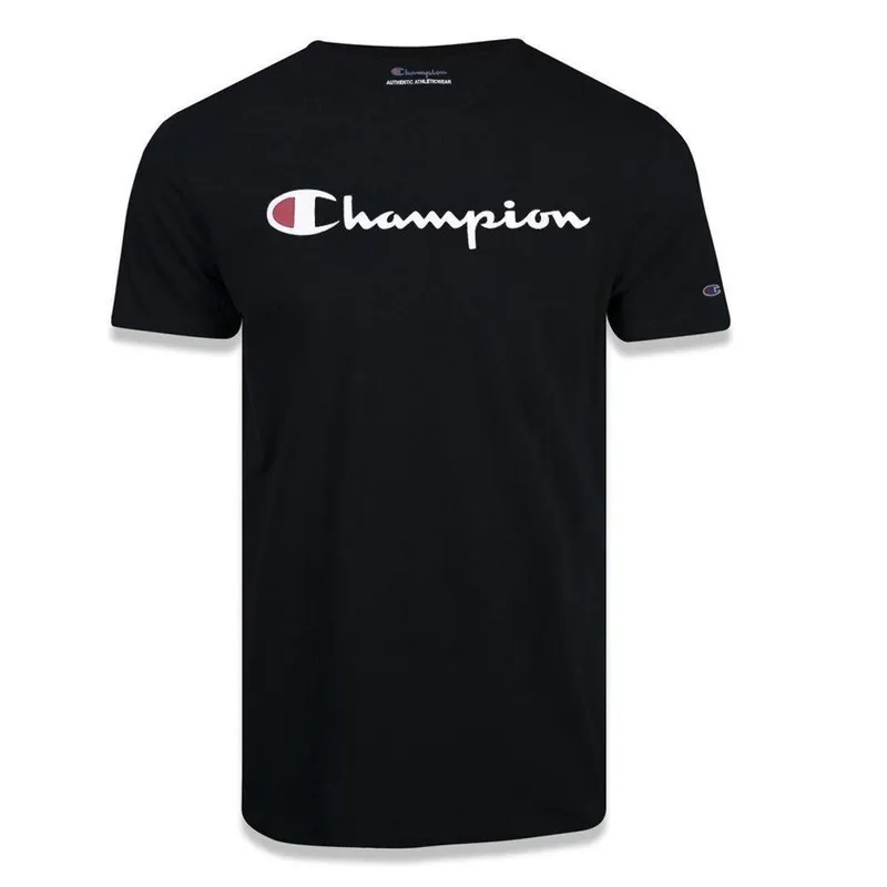 Camiseta Manga Curta Champion Script Logo Print