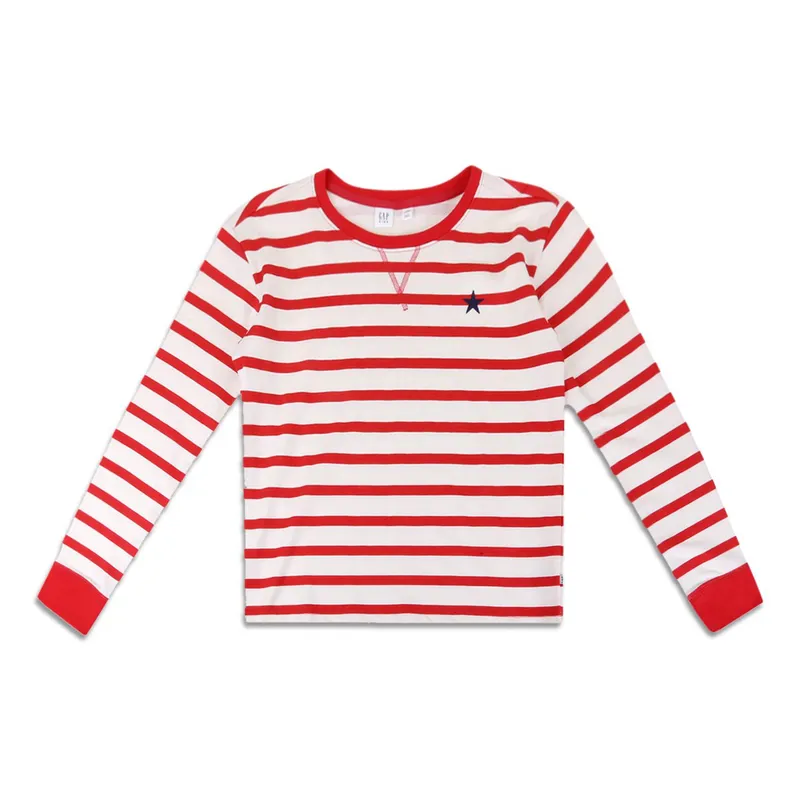 Camiseta GAP Manga Longa Listrada Feminina