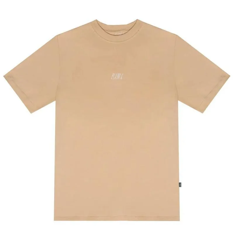 Camiseta Plano C Logo Bordado Café Cor:;Tamanho:G3