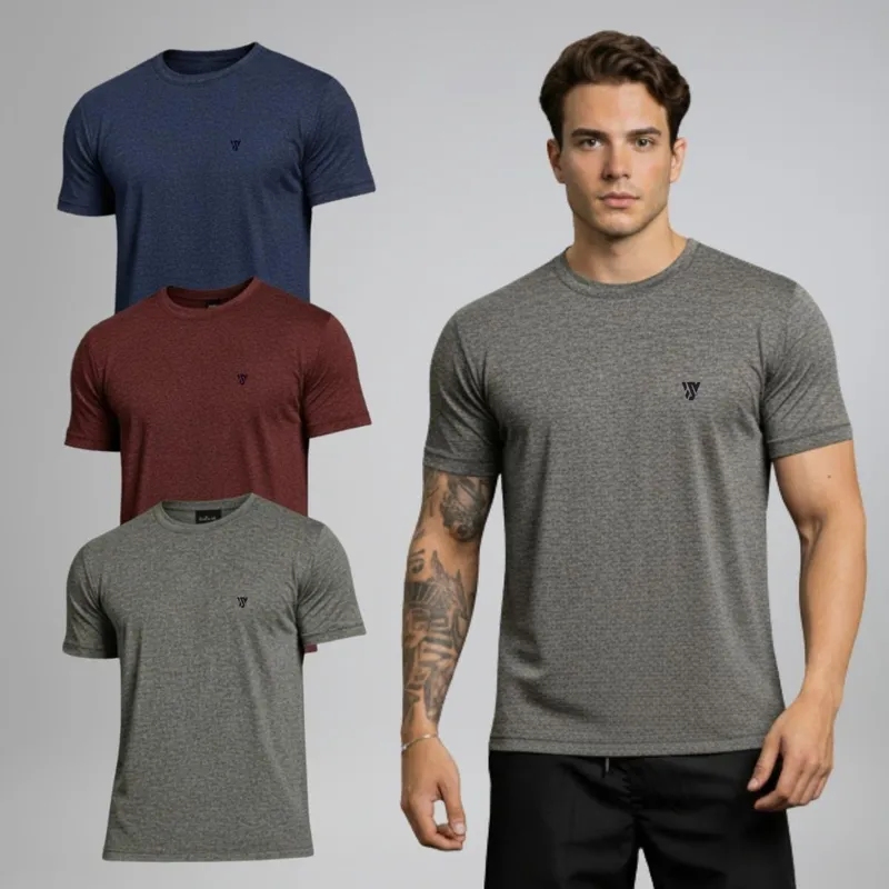 Kit 3 Camisetas Masculinas Basica Dry Passeio e Treino